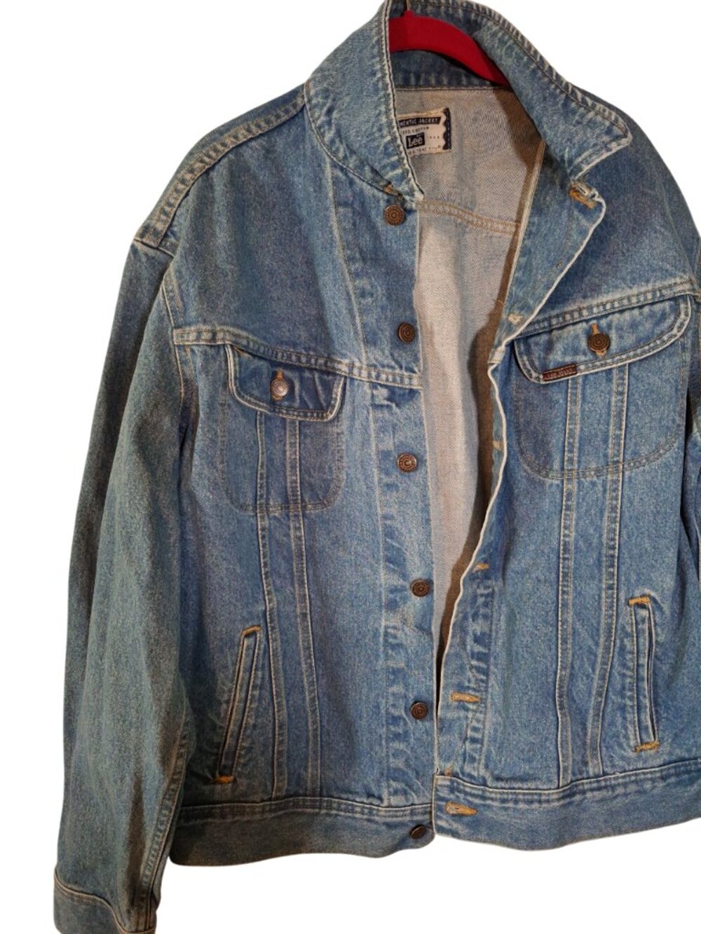 Vintage Lee Denim Jacket Men's, Size Large